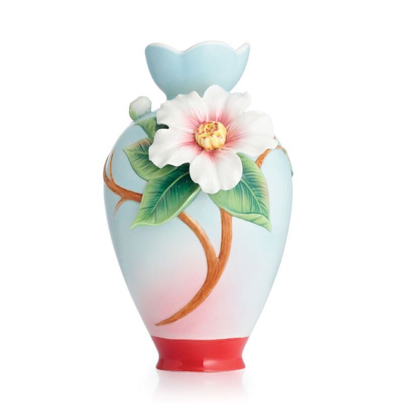 Franz Porcelain Everlasting Love Camellia Small Vase FZ02897, MPN: FZ02897,