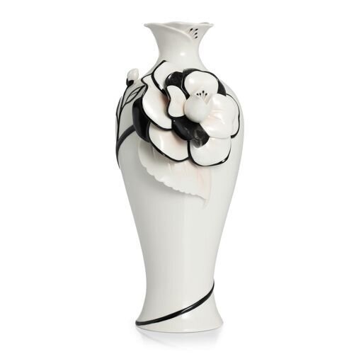 Franz Porcelain Graceful Camellia Flower Large Vase FZ02387