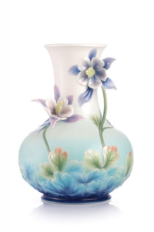 Franz Porcelain Joyful Smile Columbine Vase FZ03051