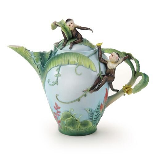 Franz Porcelain Jungle Fun Monkey Teapot FZ02006