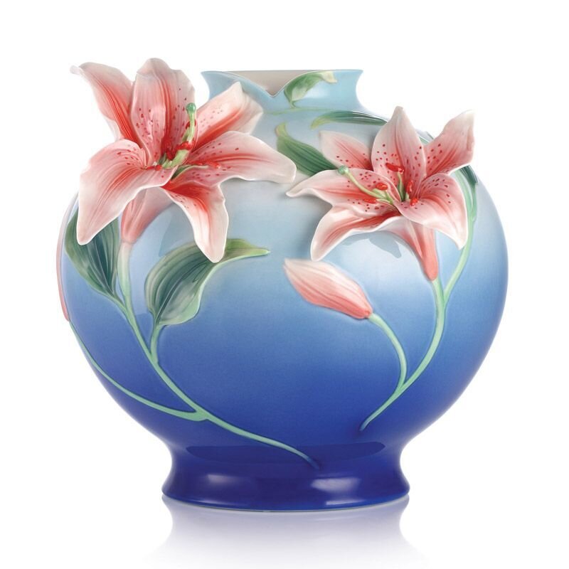 Franz Porcelain Numerous Blessings Lily Vase FZ03093, MPN: FZ03093,