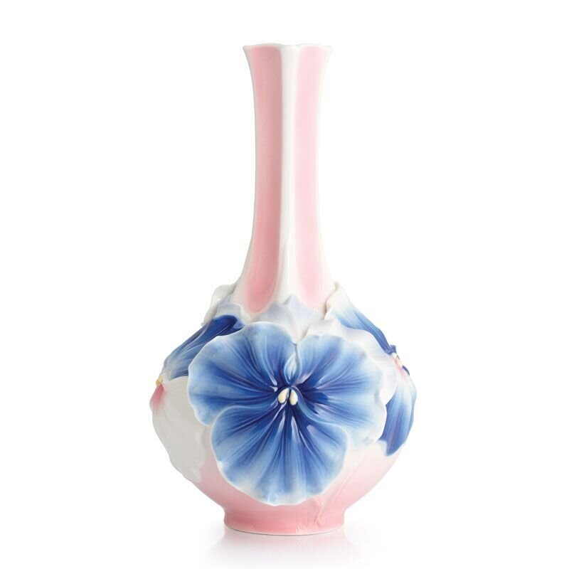 Franz Porcelain Pansy Mid Size Vase FZ02838