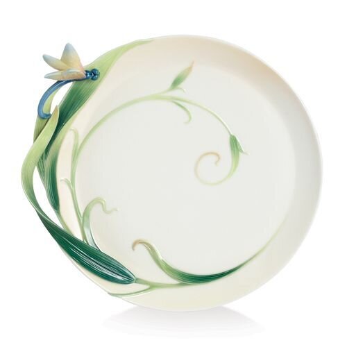 Franz Porcelain Peace & Harmony Bamboo Ornamental Round Plate FZ02124