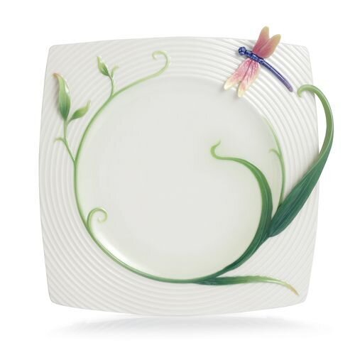 Franz Porcelain Peace & Harmony Bamboo Ornamental Square Plate FZ02125