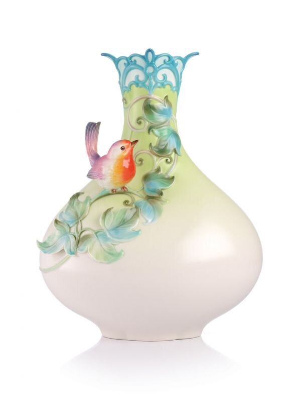 Franz Porcelain The Secret Garden Robin Mid Size Vase FZ02959