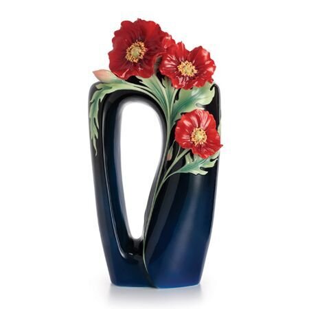 Franz Porcelain The Serenity Poppy Flower Large Vase FZ02425