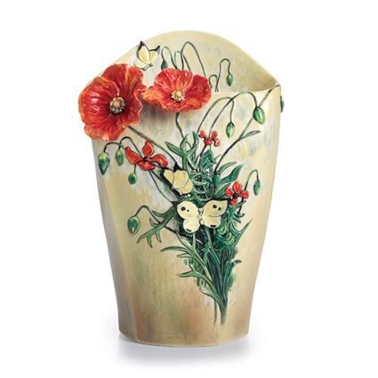 Franz Porcelain Van Gogh Poppy Flower Mid Size Vase FZ02406