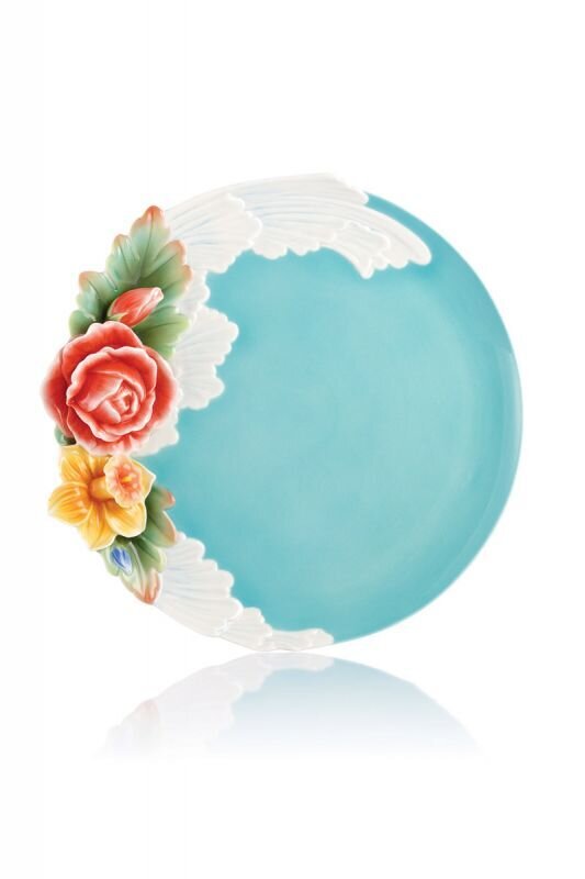 Franz Porcelain Versailles Garden Rose Dessert Plate FZ02612