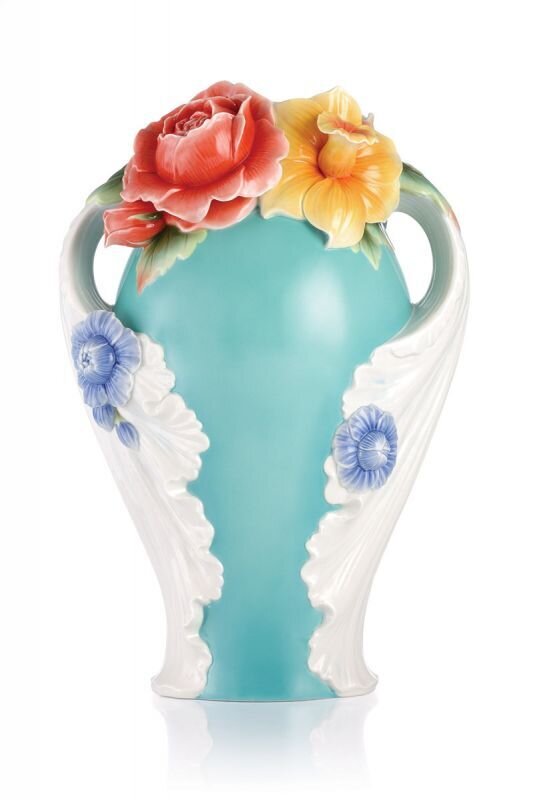 Franz Porcelain Versailles Garden Rose Vase FZ02614