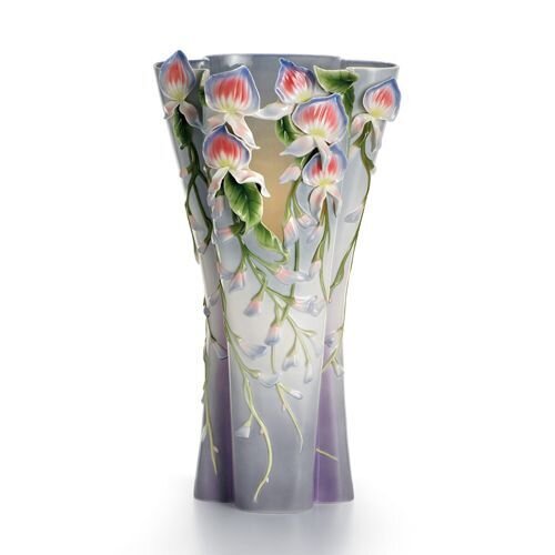 Franz Porcelain Wondrous Wisteria Large Vase (Limited Edition 2,000) FZ10001
