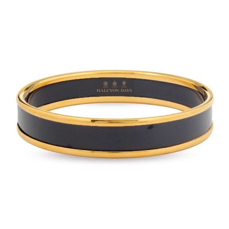 Halcyon Days Black And Gold 1Cm Small Bracelet PBPLA0210GS, MPN: 201/PB005, 5060171121961