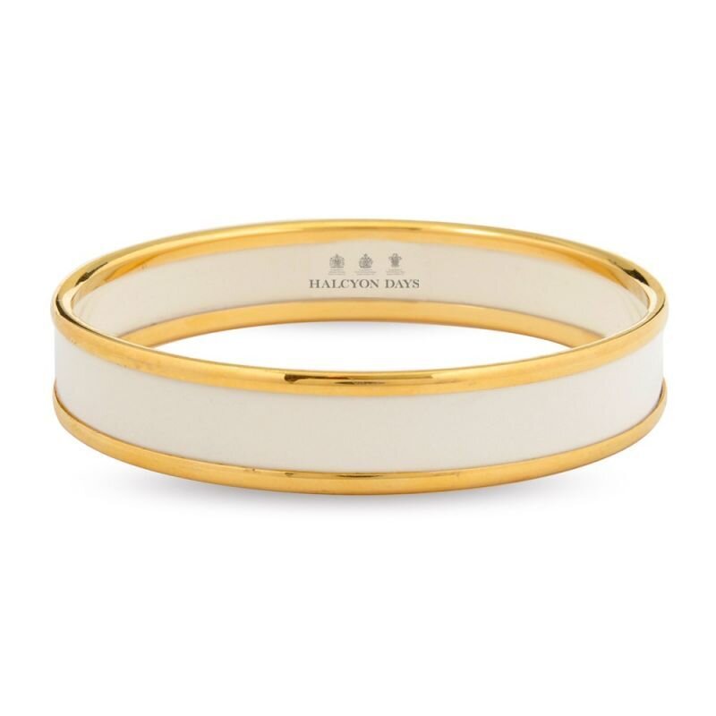 Halcyon Days Ivory And Gold 1Cm Small Bracelet PBPLA0410GS, MPN: 201/PB023, 5060171122135