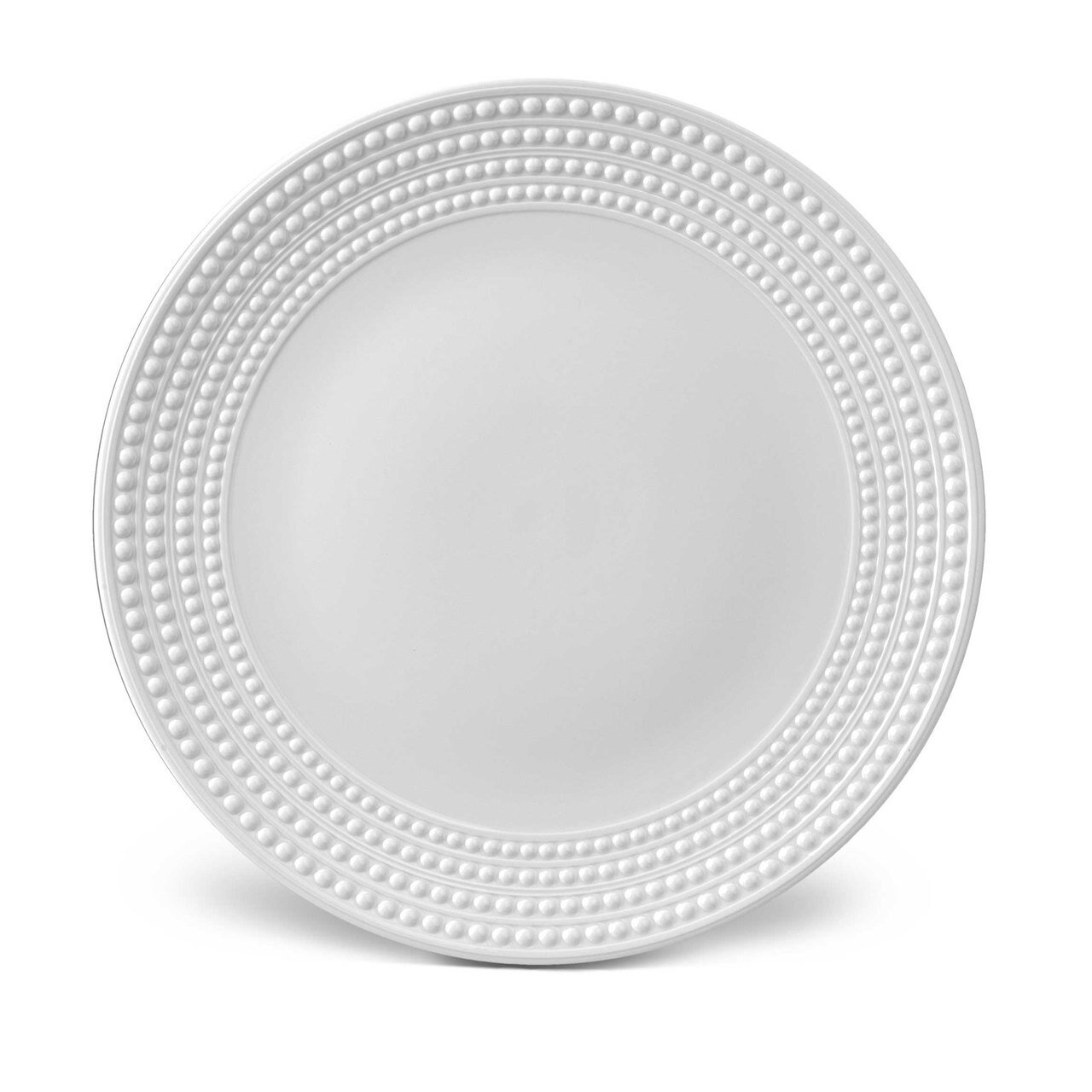 L'Objet Perlee Round Platter White