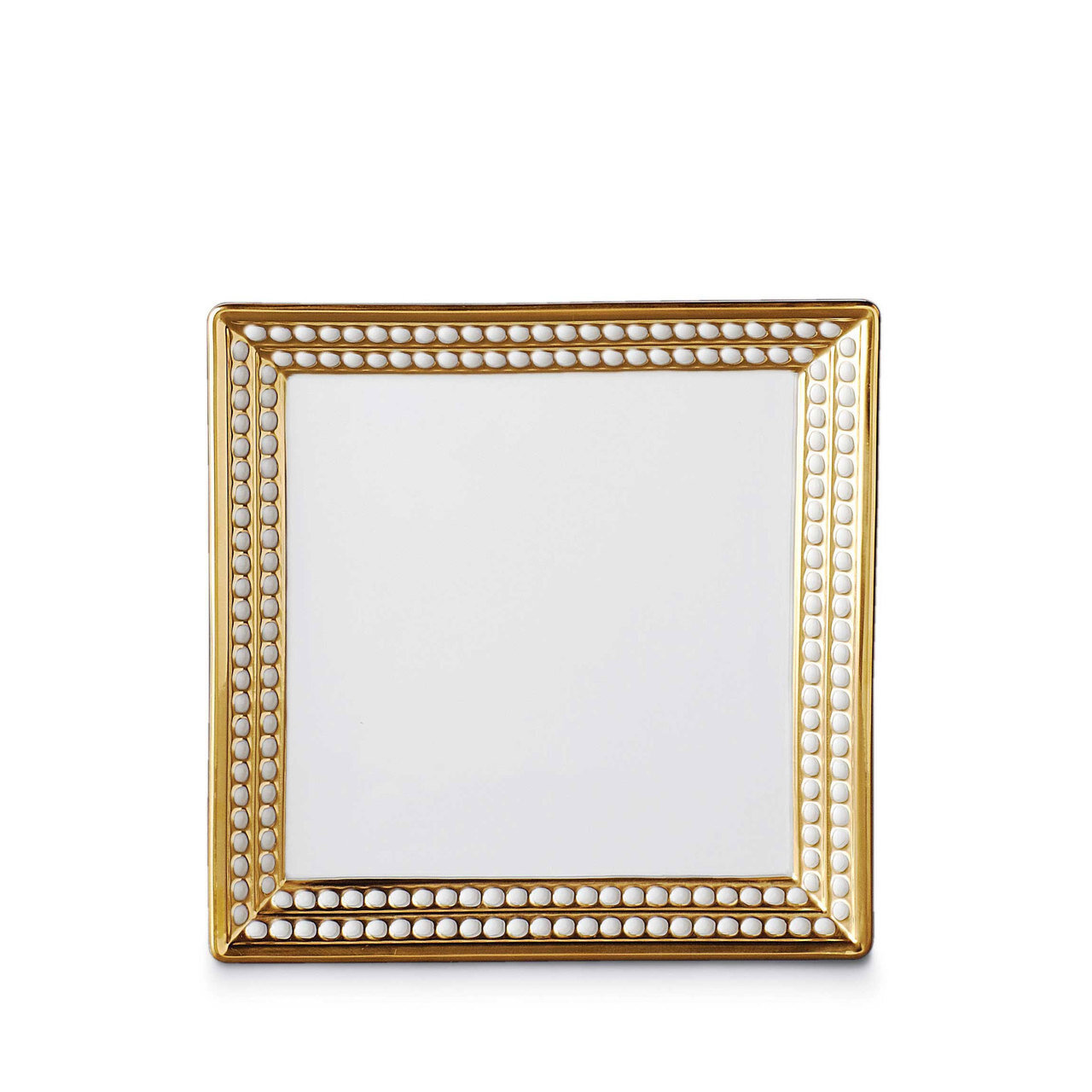 L'Objet Perlee Square Tray Gold