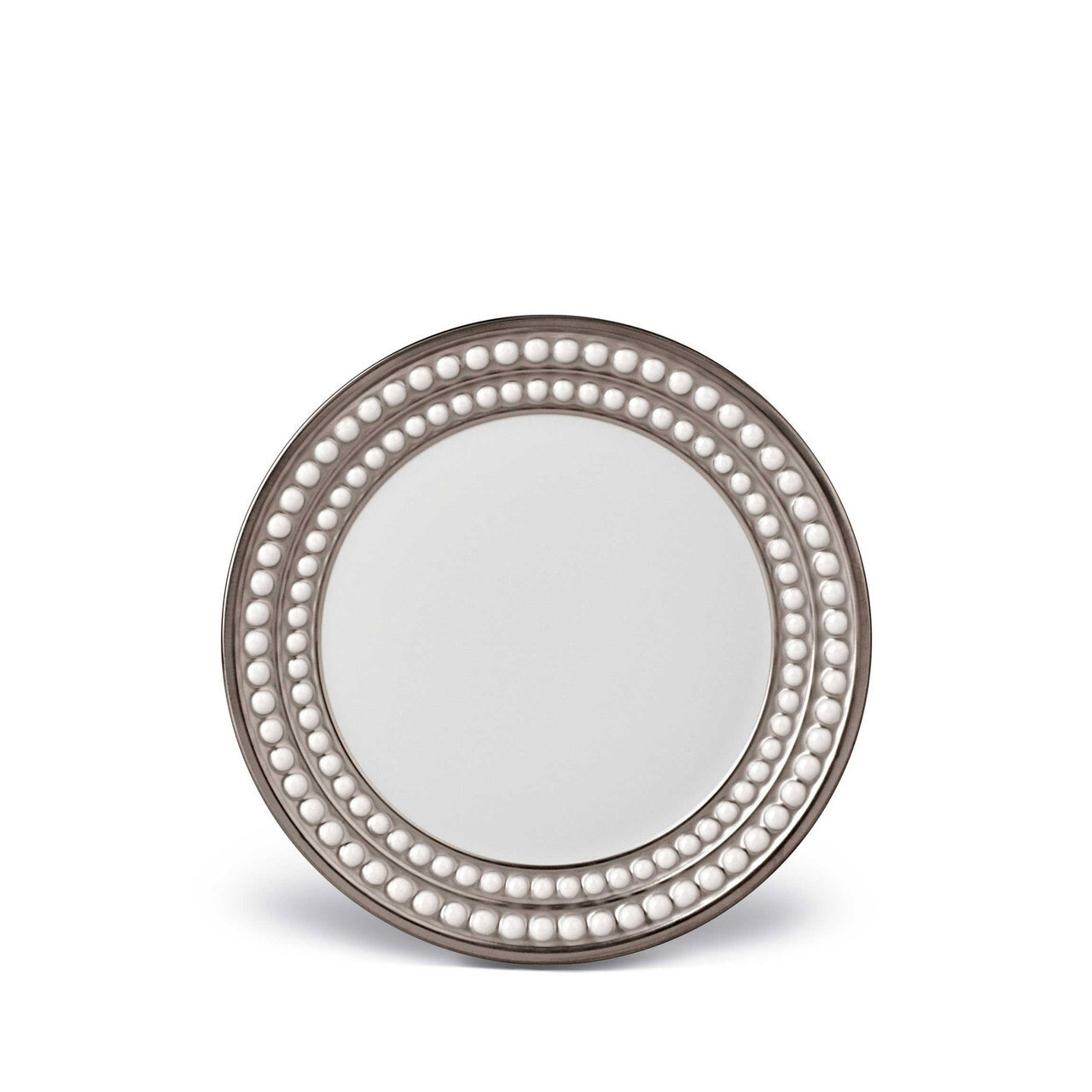 L'Objet Perlee Bread and Butter Plate Platinum