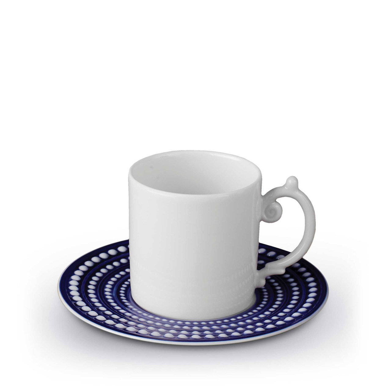 L&#39;Objet Perlee Espresso Cup and Saucer Bleu, MPN: PR455,