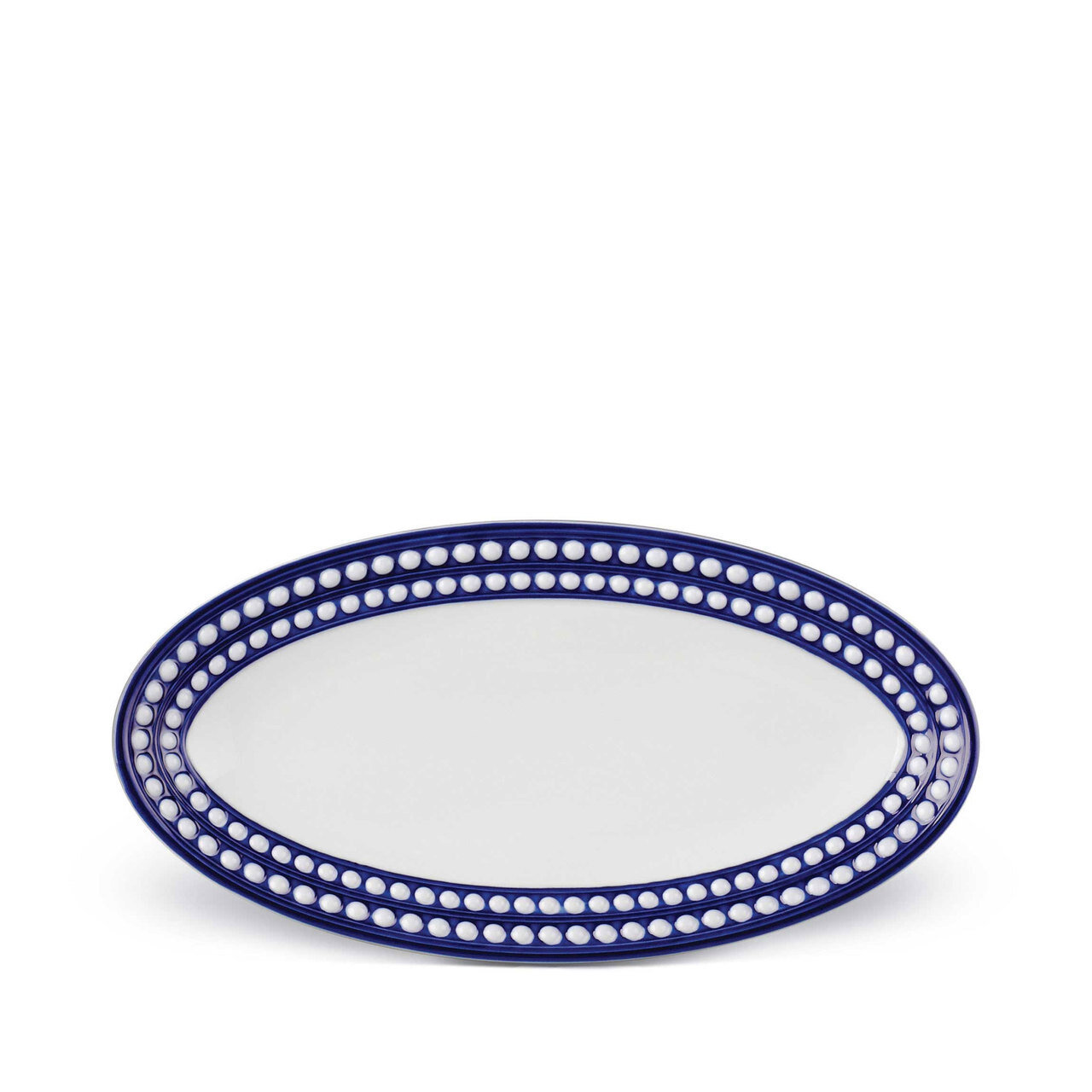 L'Objet Perlee Small Oval Platter Bleu