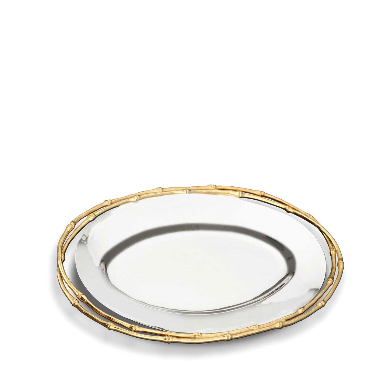 L'Objet Evoca Oval Platter Medium 24k Gold-Plated