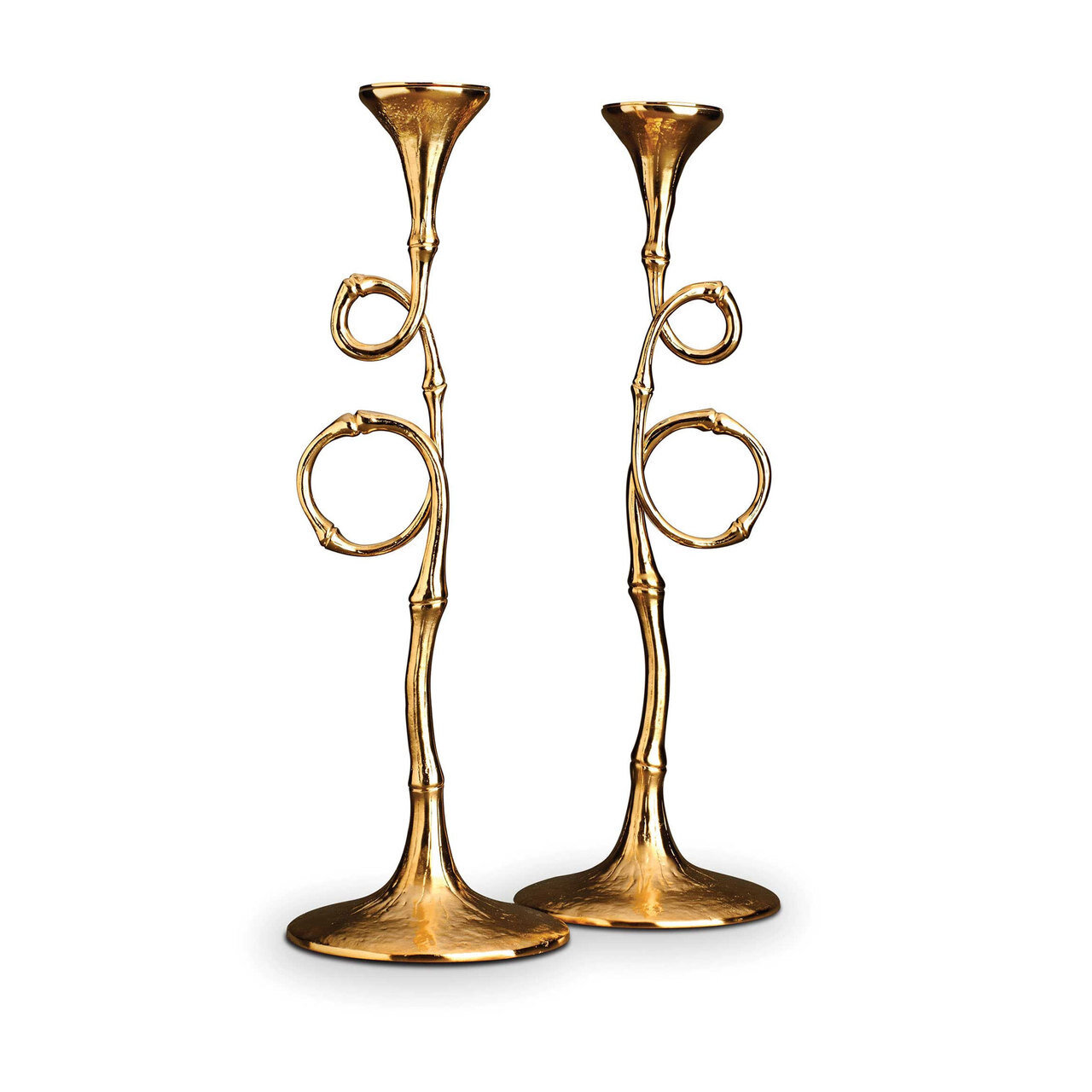 L&#39;Objet Evoca Candlesticks Gold Set of Two 24k Gold-Plated, MPN: EC24, 878365005660