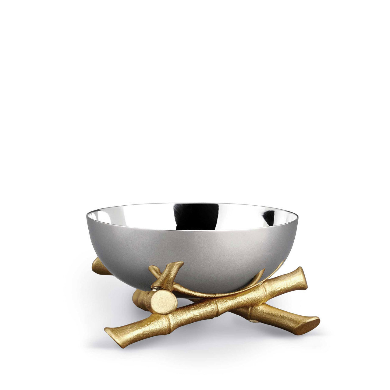 L'Objet Bambou Small Bowl 24k Gold-Plated Stainless Steel