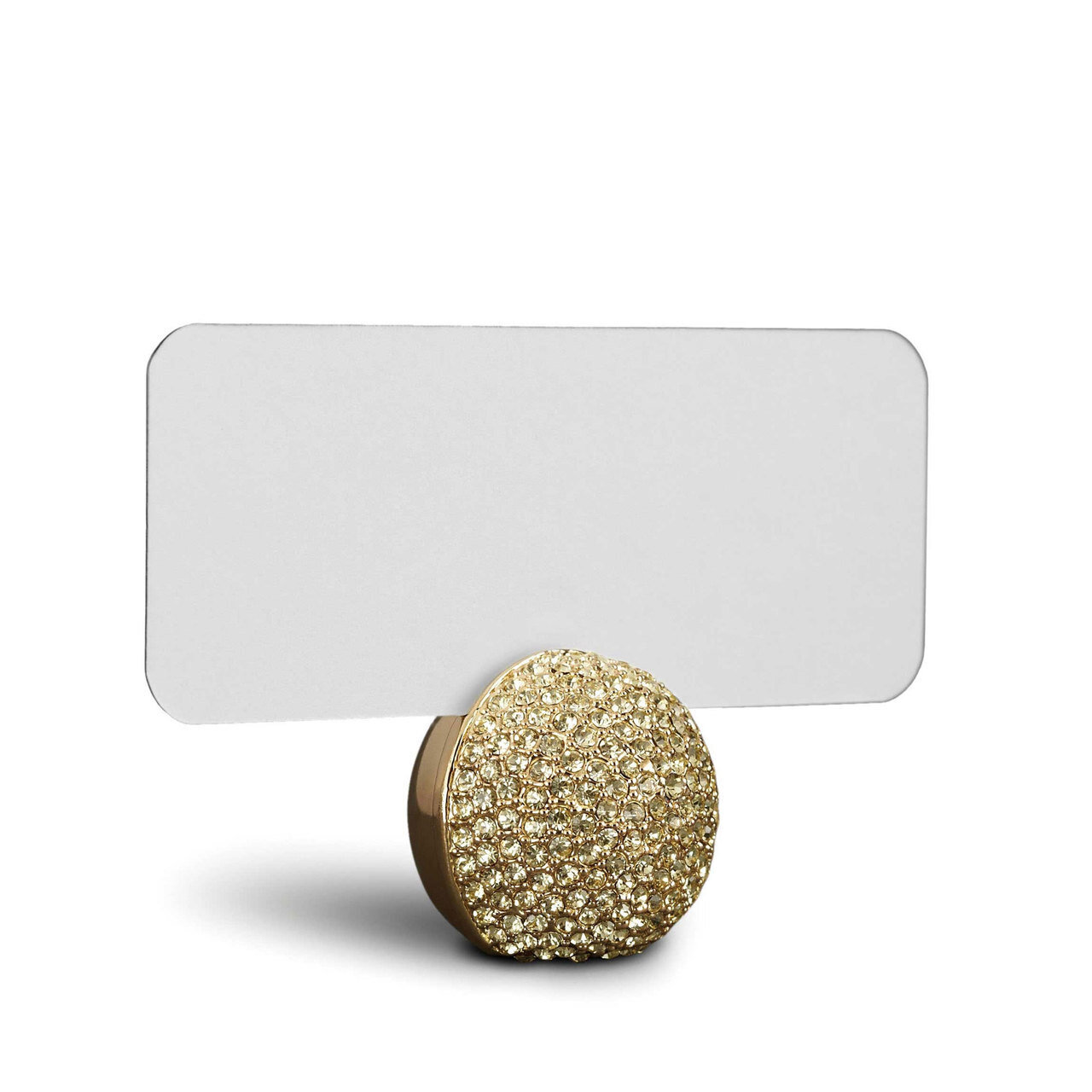L'Objet Gold with Yellow Crystals Pave Sphere Place Card Holders