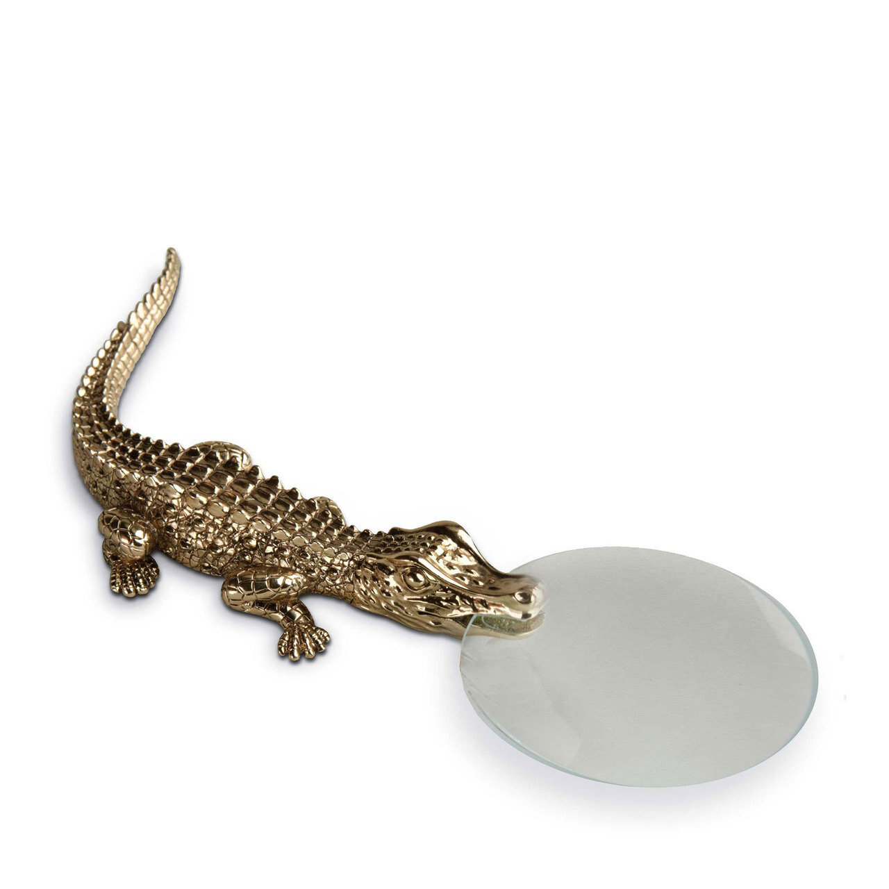 L'Objet Crocodile Gold Magnifying Glass