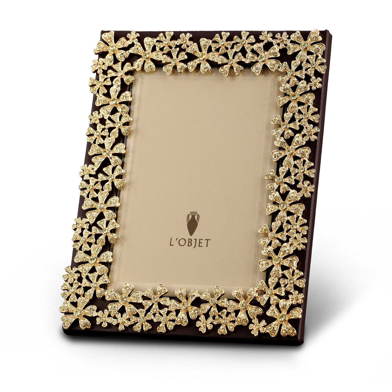 L&#39;Objet Garland 8 x 10 Inch Gold with Yellow Crystals Picture Frame, MPN: F7001L, 878365003871