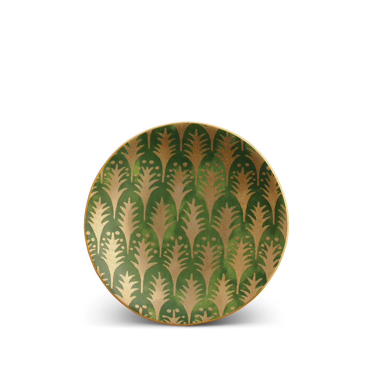 L&#39;Objet Fortuny Piumette Green Canape Plate Set of Four, MPN: LPF18, 816279010820