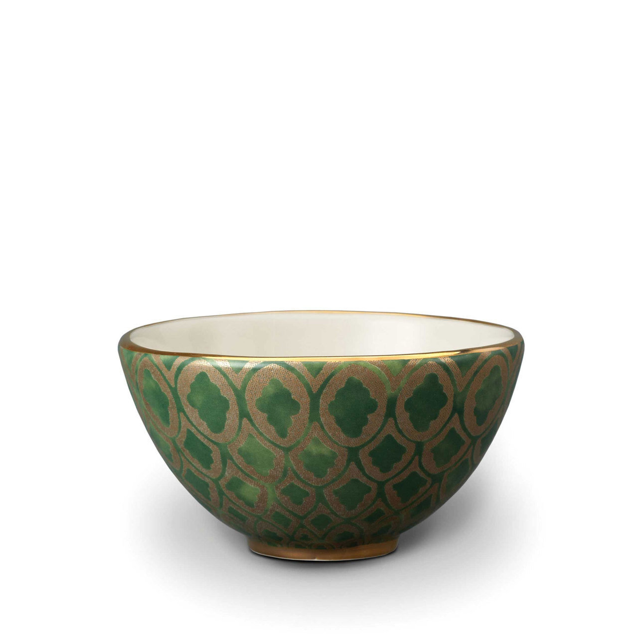 L'Objet Fortuny Peruviano Green Cereal Bowl Set of Four