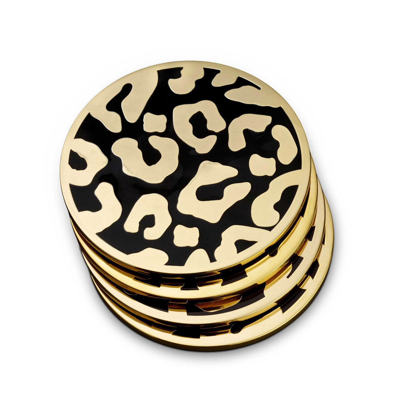 L'Objet Leopard Set of Four Coasters