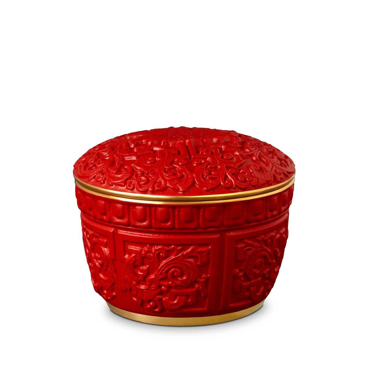 L'Objet Chinoiserie Cinnabar Candle