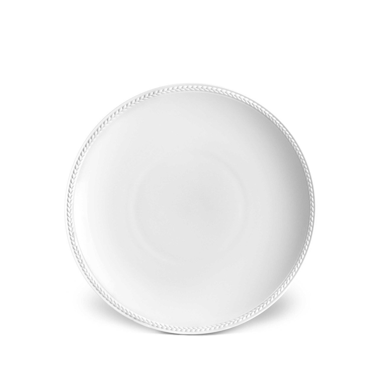 L'Objet Soie Tressee Soup Plate White