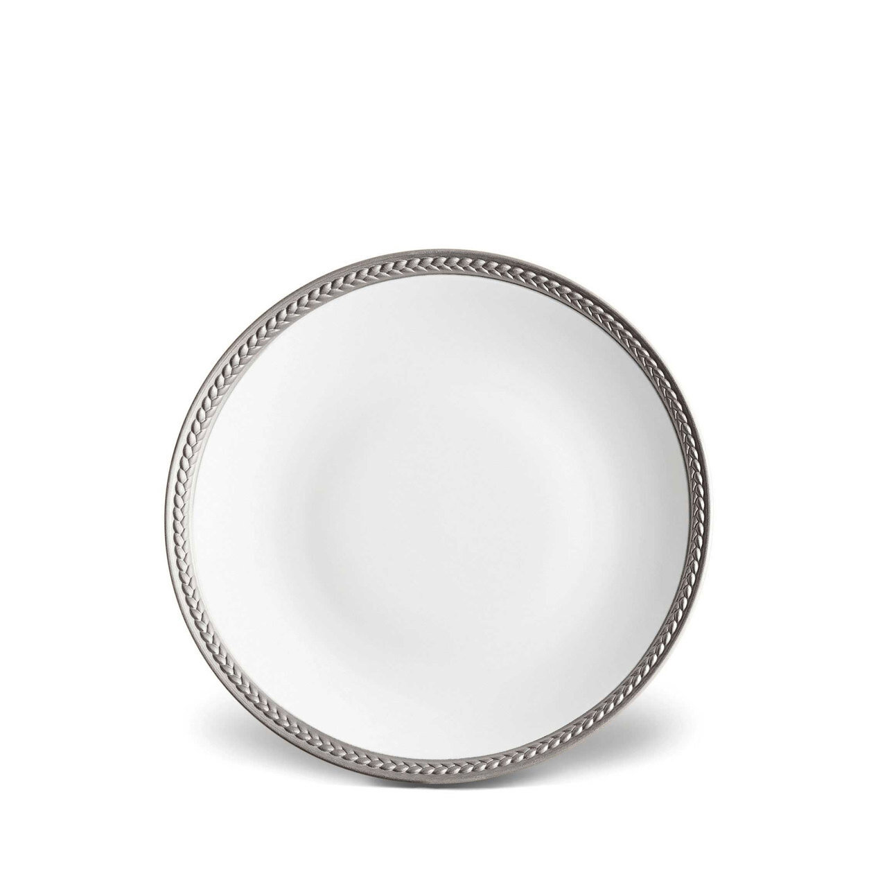 L'Objet Soie Tressee Bread and Butter Plate Platinum