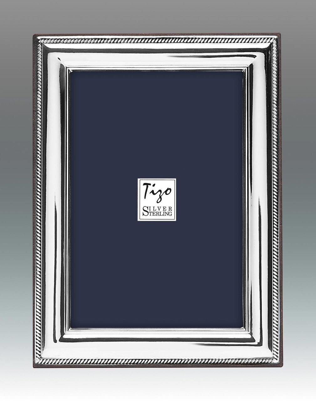 Tizo Solid Bead 5 x 7 Inch Sterling Silver Picture Frame, MPN: 1751-57,