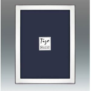 Tizo Solid Plain 2 x 3 Inch Double Sterling Silver Picture Frame