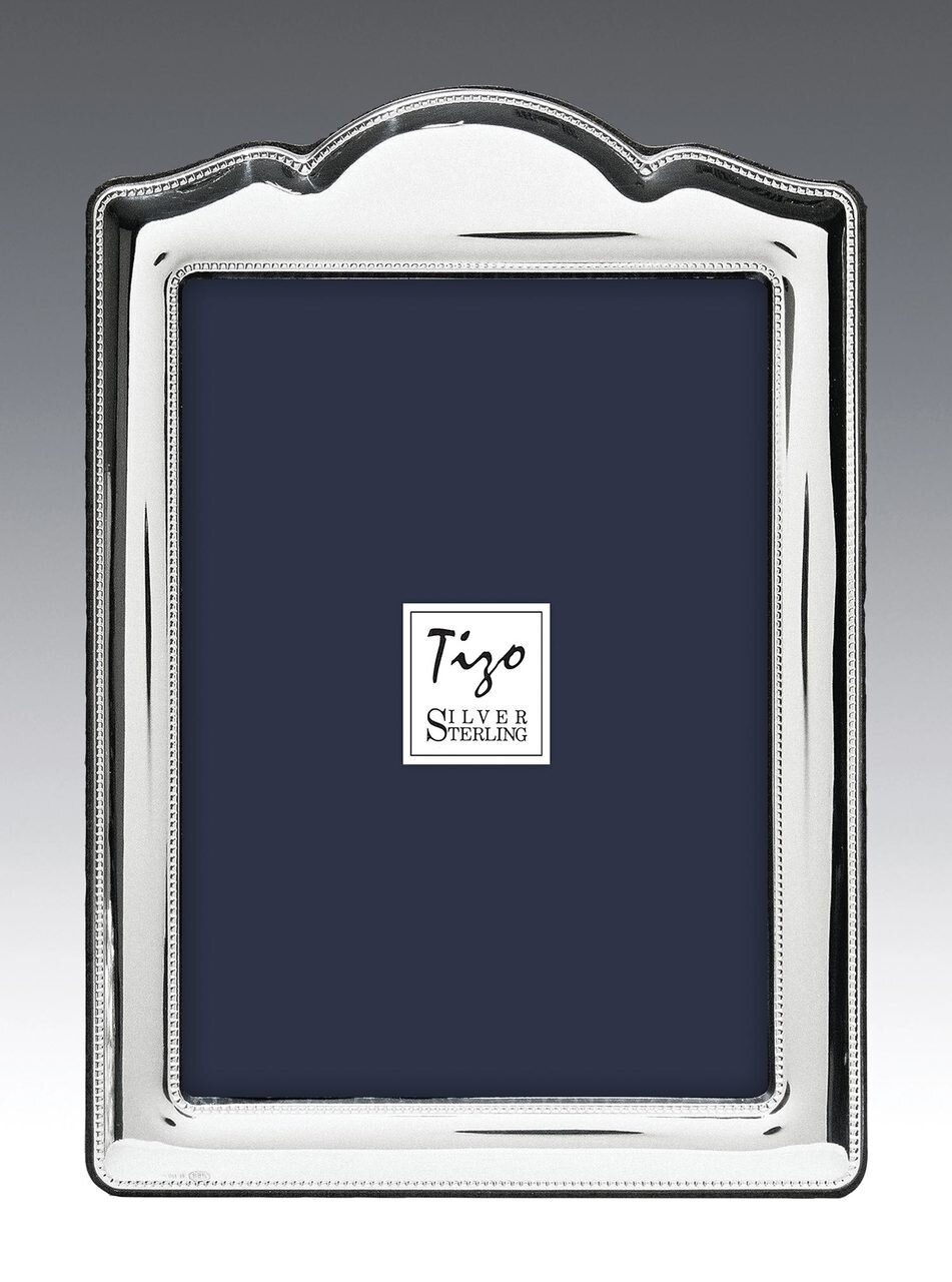 Tizo Perfect Bead 4 x 6 Inch Sterling Silver Picture Frame