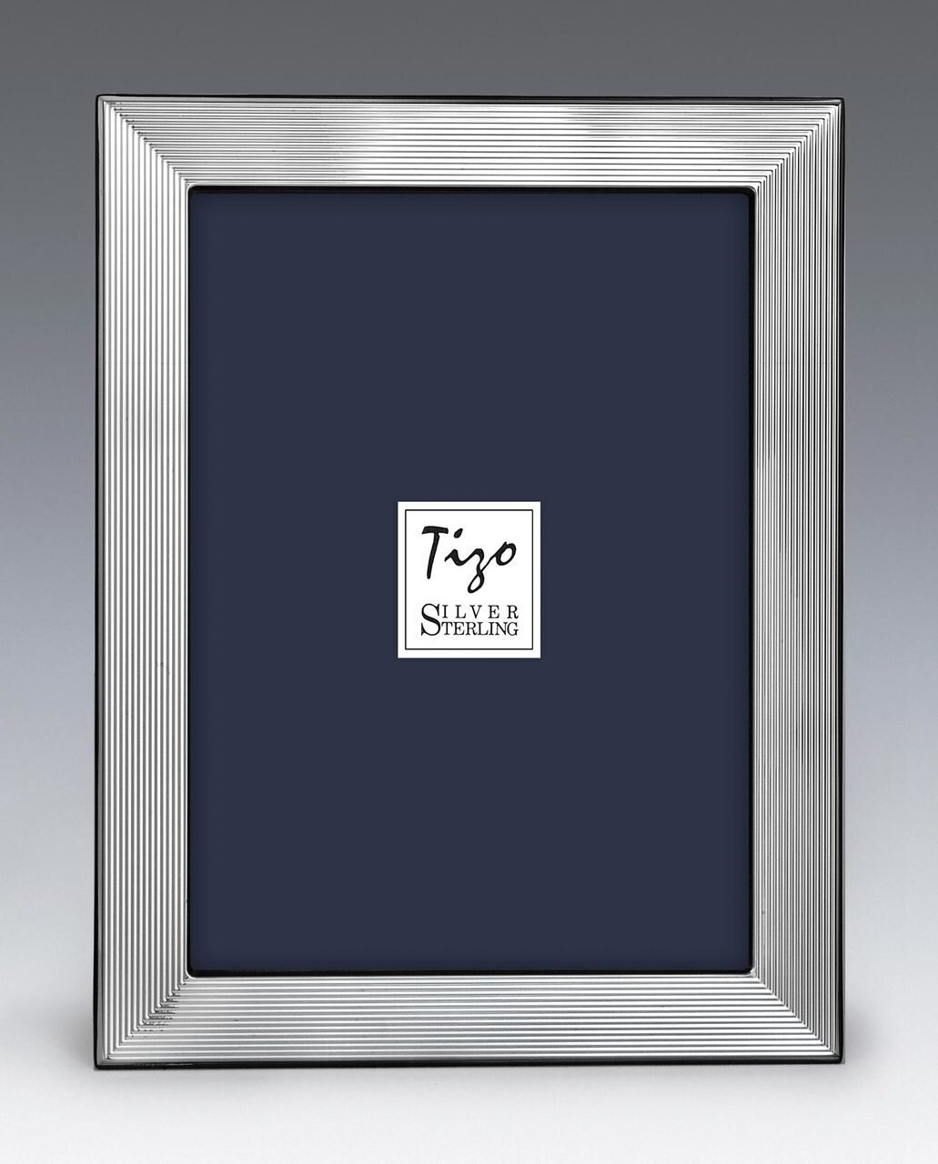 Tizo Stripes 4 x 6 Inch Sterling Silver Picture Frame