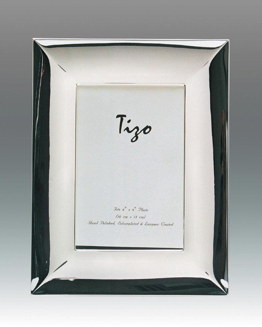 Tizo Classic Wide 4 x 6 Inch Silver Plated Picture Frame