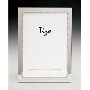Tizo Inner Bead 5 x 5 Inch Square Silver Plated Picture Frame
