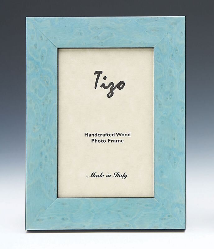 Tizo Ocean 5 x 7 Inch Wood Picture Frame - Baby Blue