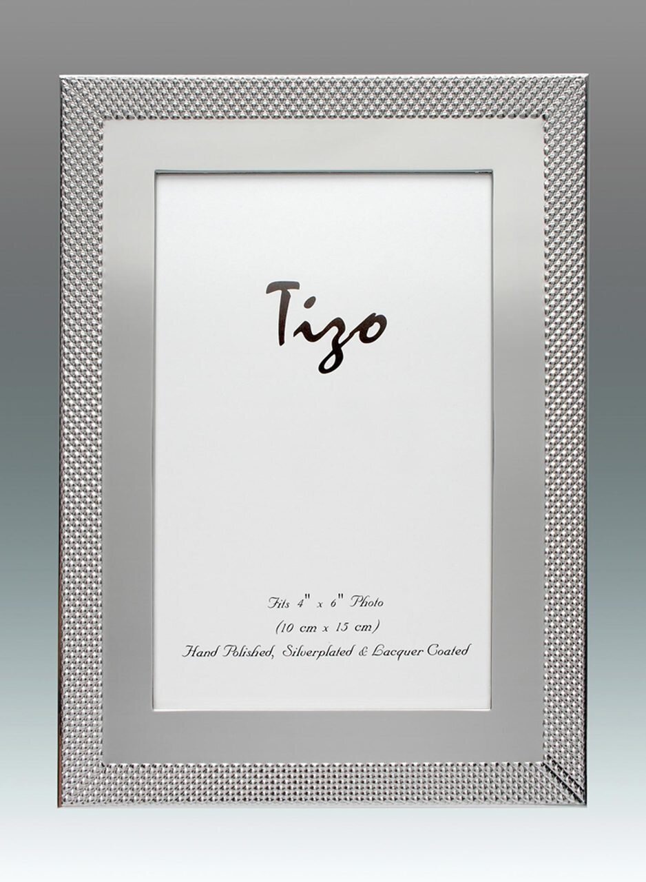 Tizo Simple Dots 4 x 6 Inch Silver Plated Picture Frame, MPN: 4034-46,