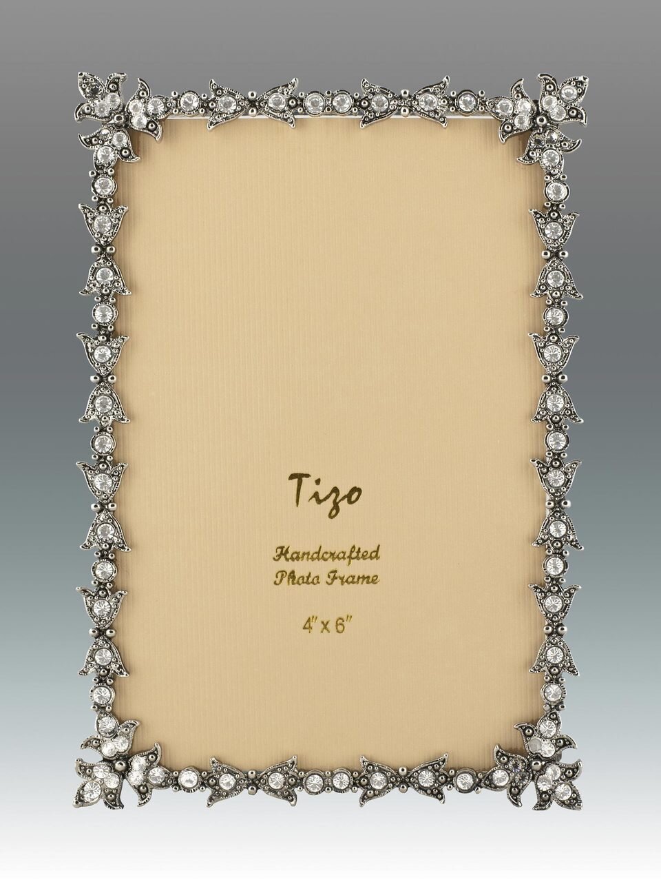 Tizo White Pearls 4 x 6 Inch Jeweltone Picture Frame