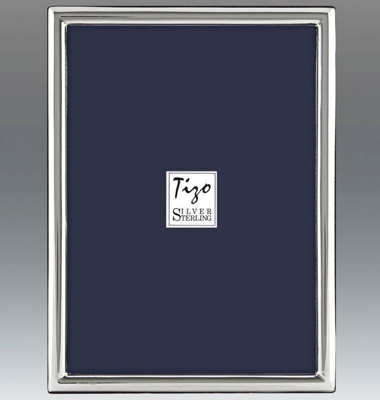 Tizo 2 x 2 Inch Thin Elegante Sterling Silver Picture Frame