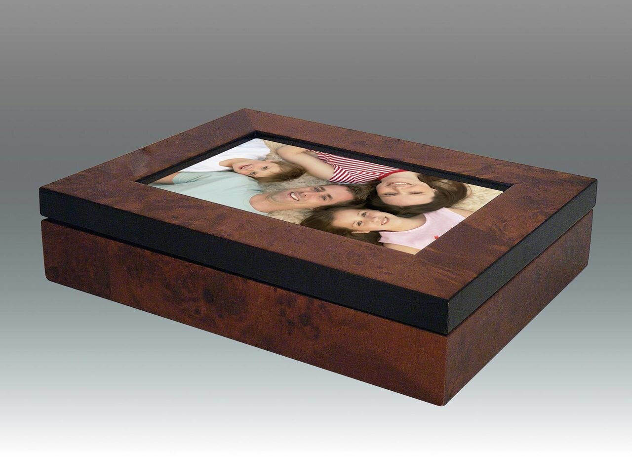 Tizo 4 x 6 Inch Photo Box Family Wooden Photo Box 340BRN4BX - Brown