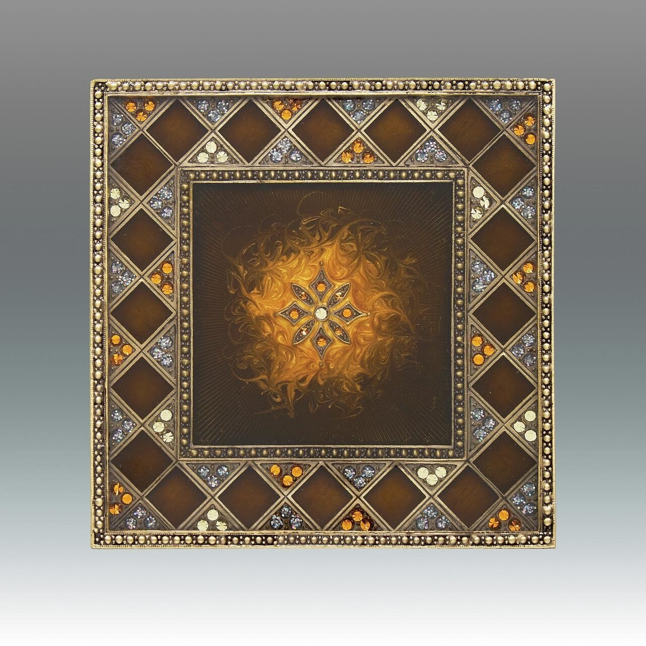 Tizo Super Nova Jeweltone Square Coaster - Brown, MPN: RS398BRCO,