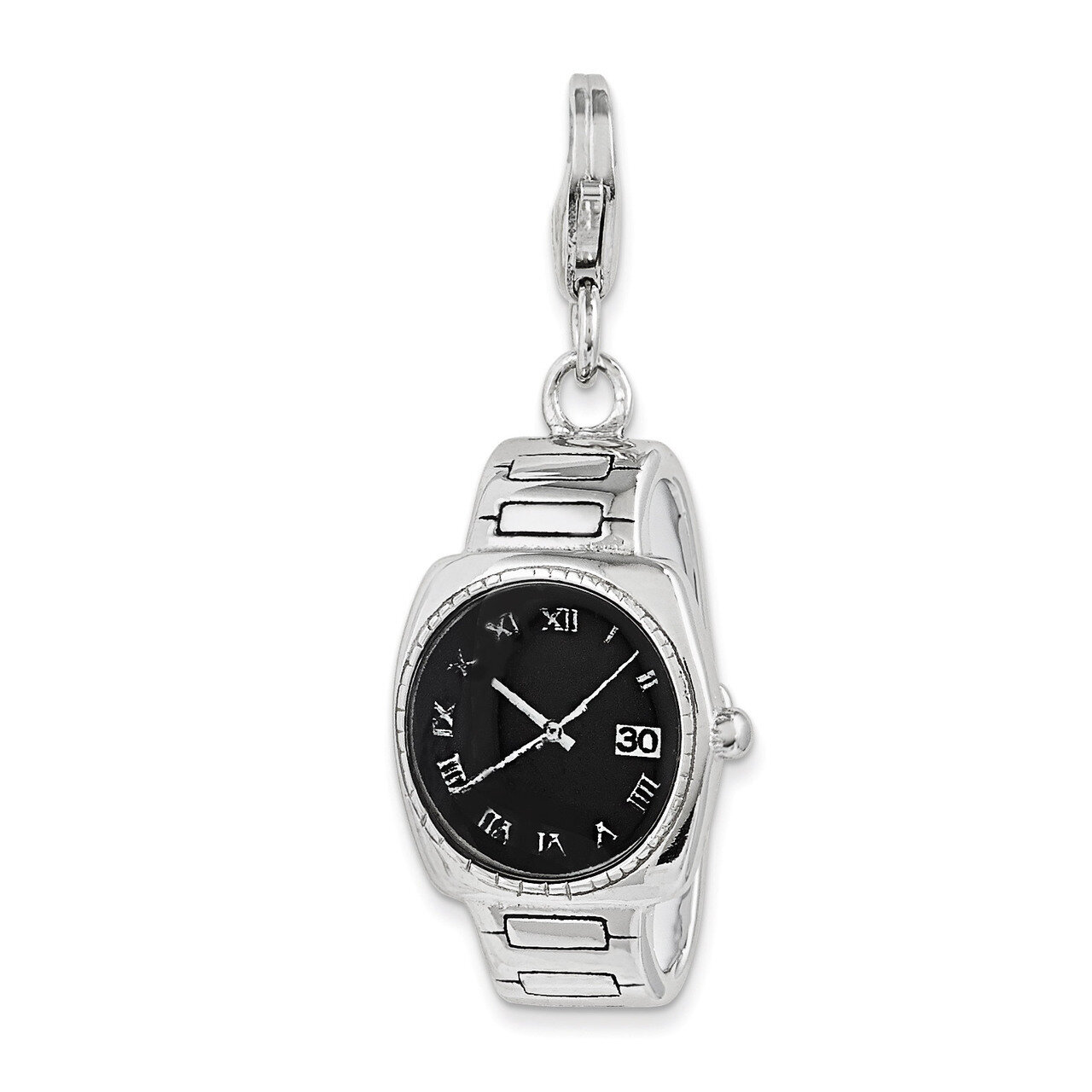 Wristwatch Charm Sterling Silver Enamel QCC1038