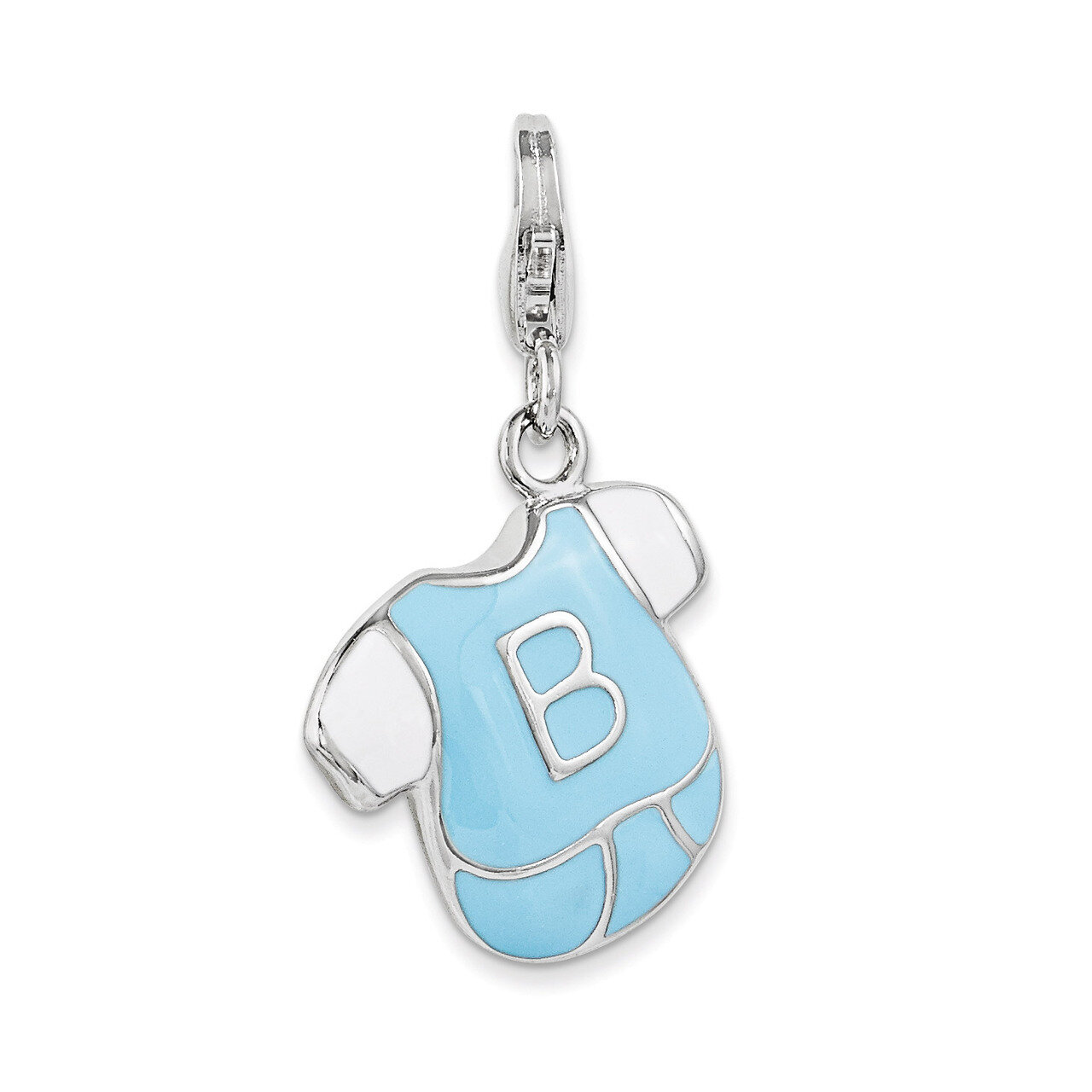 Shirt Charm Sterling Silver Enameled QCC1055 by Amore La Vita, MPN: QCC1055, 191101389672
