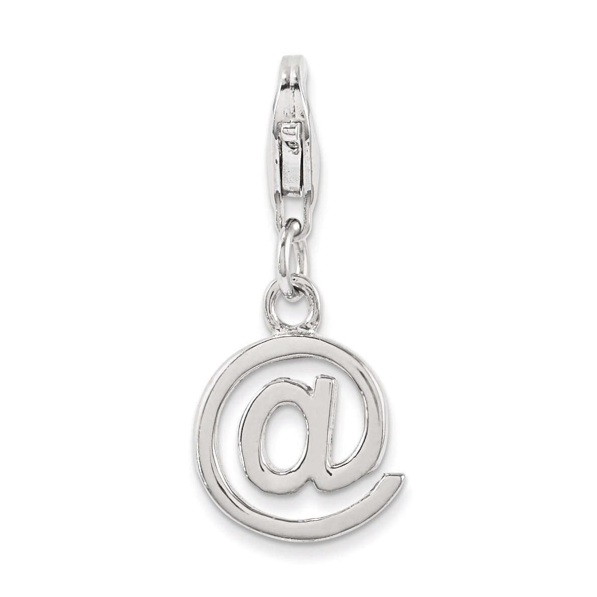 Polished @ Sign Charm Sterling Silver QCC1084 by Amore La Vita, MPN: QCC1084, 883957545059