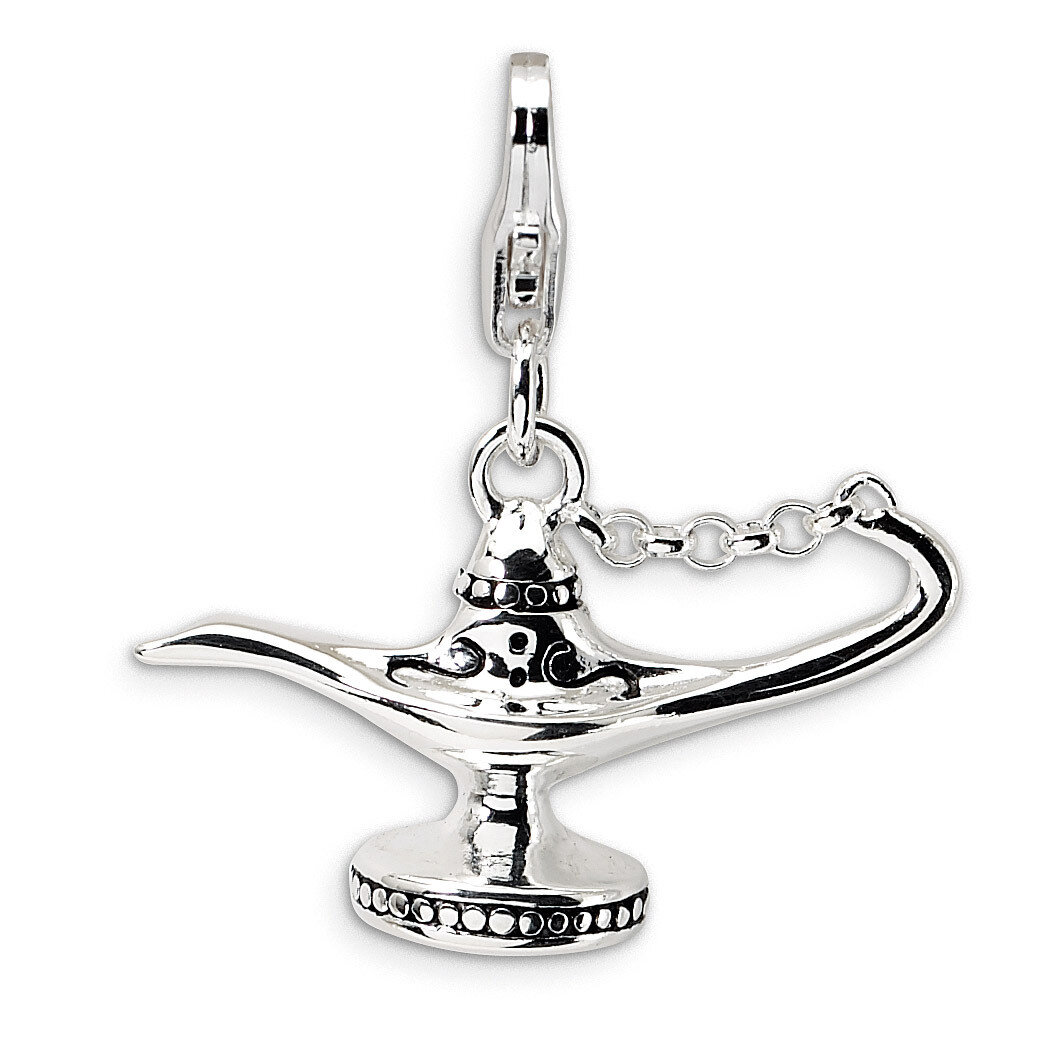 3-D Enameled Magic Lamp Charm Sterling Silver QCC114 by Amore La Vita, MPN: QCC114, 883957330174