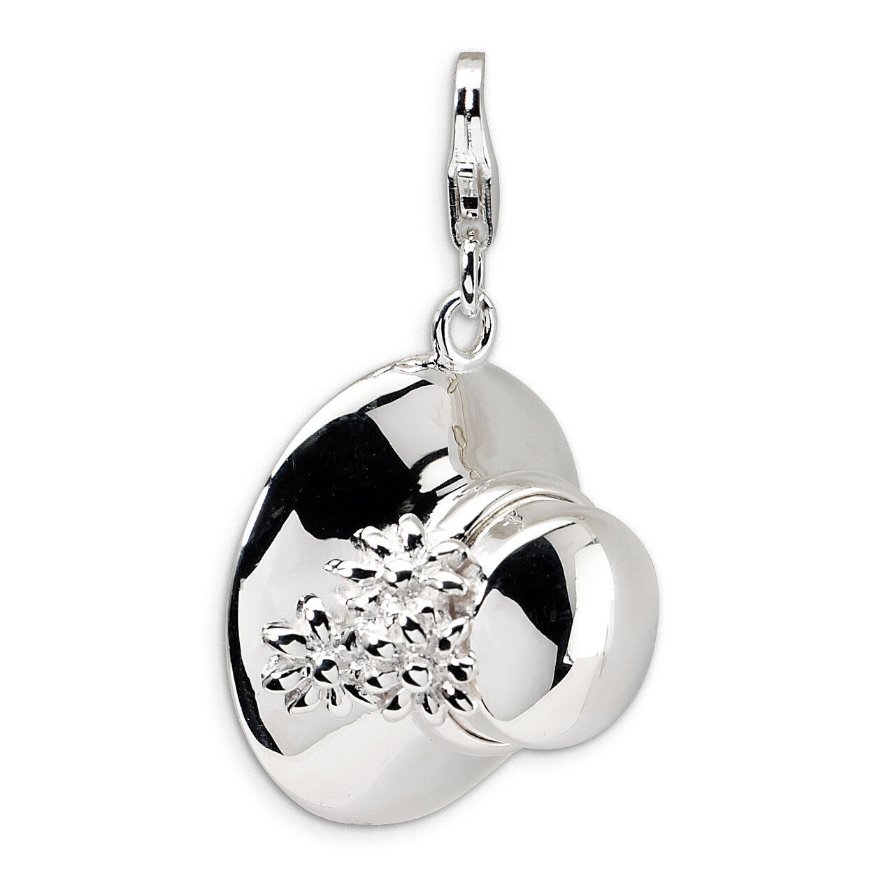 3-D Enameled Hat Charm Sterling Silver QCC192 by Amore La Vita, MPN: QCC192, 883957331492